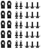 ESEWALAS 35pcs Bumper Clips Extruded U-Nuts Kit,Universal Engine Under Cover Splash Shield Guard Body Bolts Bumper Fender Liner Push Retainer Fastener Rivet Clips