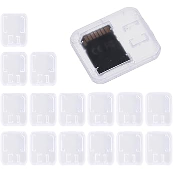 Pack of 15 SD Card Storage SD Card Case Memory Cards Storage Transparent Plastic Memory Card Sleeves Compatible with SD SDHC SDXC Micro SD T-Flash Card