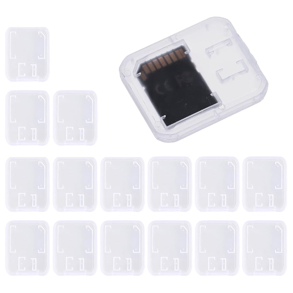 15 Stück Sd Karten Aufbewahrung, Sd Karten Case Speicherkarten Aufbewahrung Transparente Kunststoff Speicherkartenhüllen Kompatibel mit SD SDHC SDXC Micro SD T-Flash-Karte