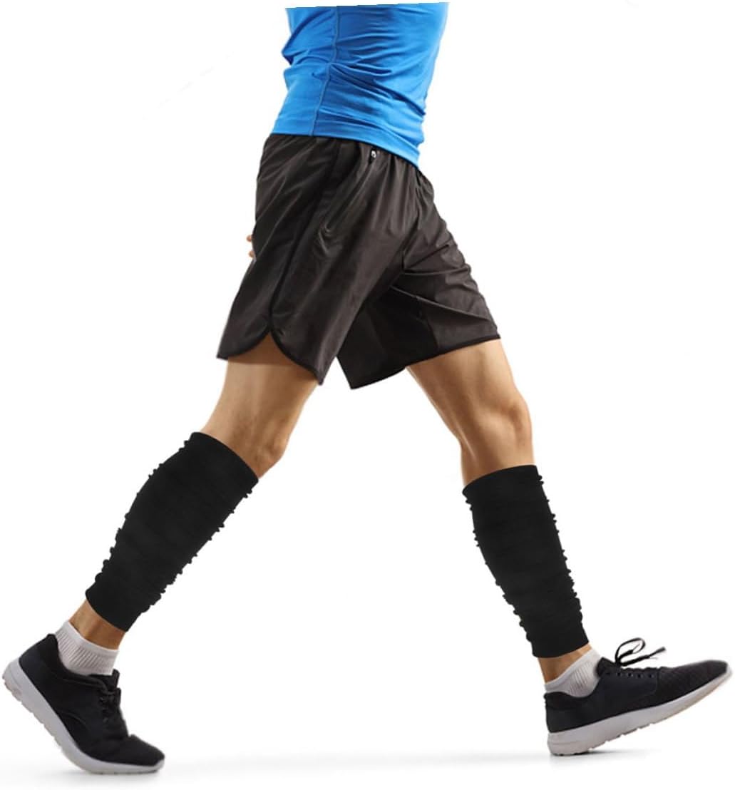 FRCOLOR Men’s Football Compression Leg Sleeves 2pcs Dark Calf Support Sleeve Socks for Running Soccer Youth Sports