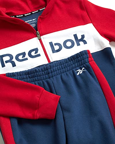 Reebok Boys? Sweatsuit ? Active Fleece Zip Hoodie Sweatshirt and Jogger Sweatpants (4-12), Size 5, V