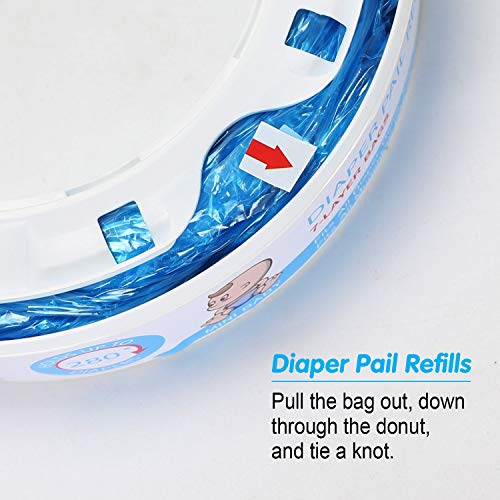 Diaper Pail Refill Bags For Diaper Trash Can, Enhanced Odor Control Diaper Refills 8 Pack #TOP5