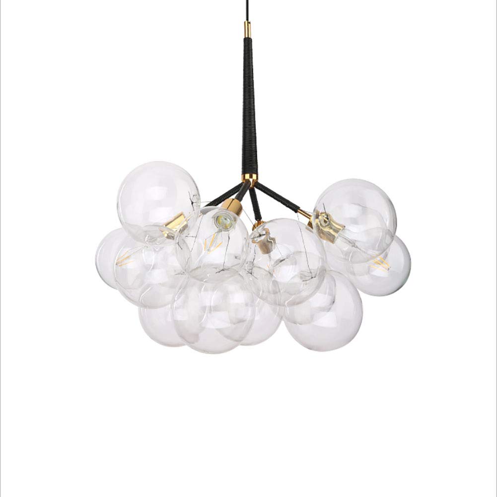 KXEcoLife Chandelier Lighting Fixture, Modern Glass Sphere Ceiling Light for Kitchen Island, Bedroom, Hallway, Bar, Living Room - 4 Lights
