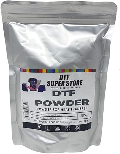 Miniatura 6 de Rock Rose DTF White Powder Digital Hot Melt Adhesive - Proporciona un color brillante, vívido, duradero, resistente al agua y lavable. (4.4 lbs)
