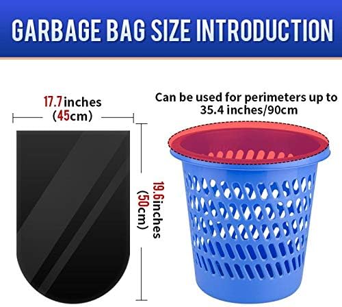 SWIHELP Trash Bags, 6 Rolls/120 Counts Small Garbage Bags for Office, Kitchen,Bedroom Waste Bin,Colorful Portable Strong Rubbish Bags,Wastebasket Bags