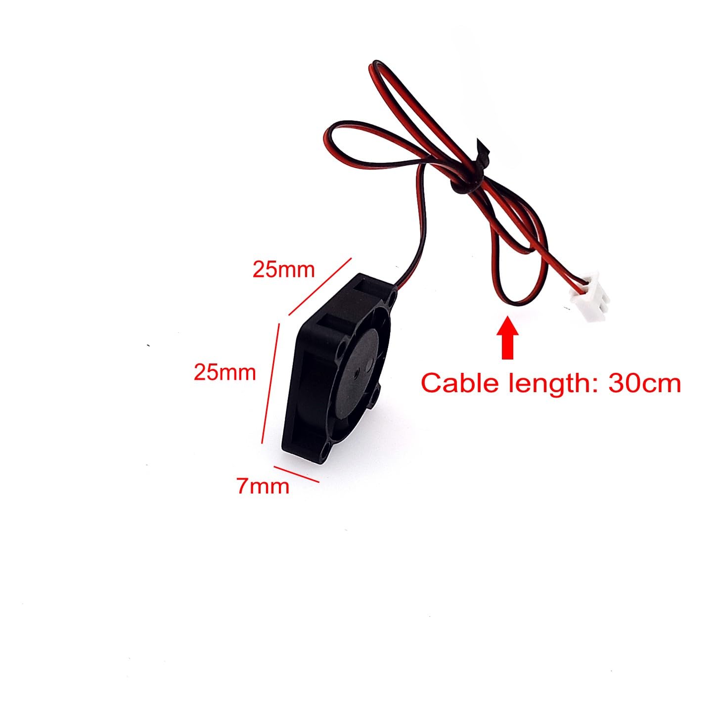 Ventola Mini Raffreddamento GDStime 25mm 12V DC – 2510 2 Pin Micro Per Progetti Elettronici