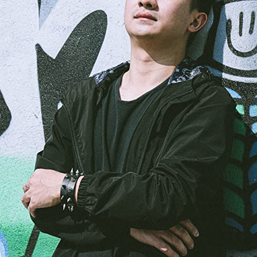 MILAKOO Men Punk Leather Bracelet Spike Cuff Wrap Bracelets Wristband for Women3