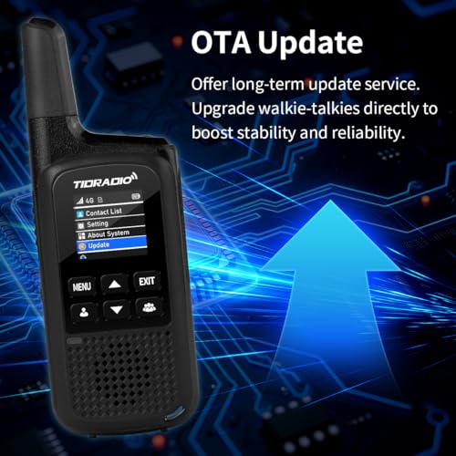 Image of TIDRADIO TD-M2 Global Rapid Unlimited Range Walkie Talkies, National 4G LTE Long Distance 2-Way PoC Radios with SIM Cards, APP Manage Groups, for Family, Logistics, Company, 2 Pack
