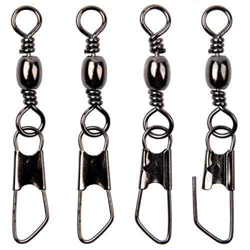 image for JSHANMEI Fishing Barrel Swivel with Nice Snap Fishing Lure Line Connec