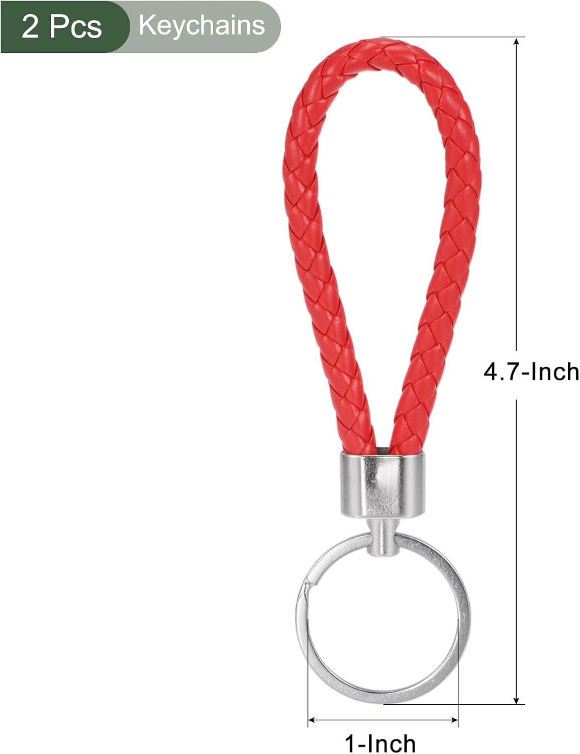 YOKIVE Braided Leather Keychains, Home PU Keys Ring Woven Decorating Lanyard Straps