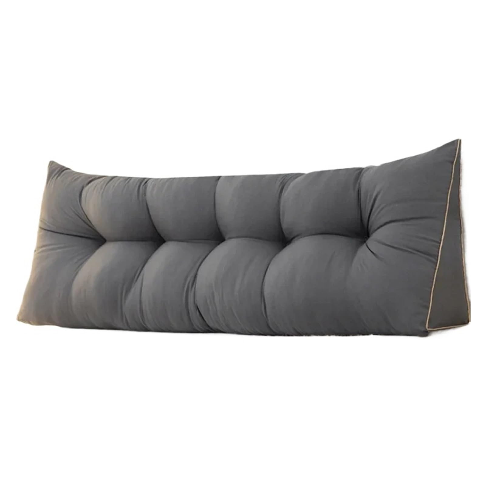 GSXLZ Headboard Pillow Soft Lumbar Support Wedge Sleeping Headboard Pillow Triangle Cushion Reading Large Bolster Backrest Cushion For Bed Headboard(Dark grey,120x45x15cm)