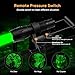 BESTSUN Green Light 350 Yards Predator Light Zoomable Tactical Hunting Green Led Flashlight Coyote Varmint Hunt Torch with Pressure Switch, Rail & Scope Mounts, Batteries and Charger