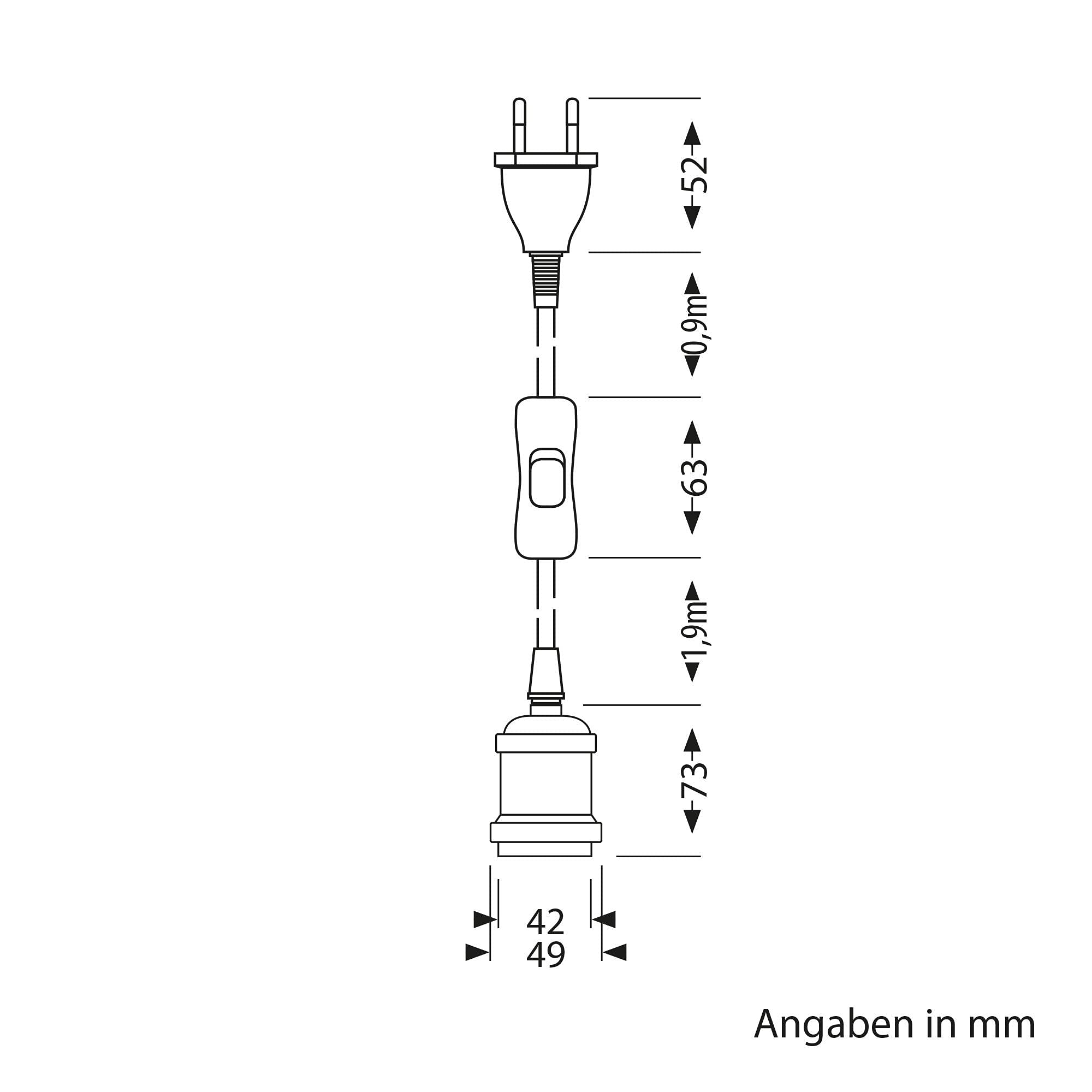 ledscom.de 2x 3 m Textilkabel RETRA, Vintage, Stecker, Schalter, bronze, Käfig-Schirm + LED Lampe 240lm, extra-warmweiß