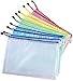 Vicloon Borse di File, Sacchetto di Zip Impermeabile Mesh Sacchetto del Documento per Uffici Cosmetici Forniture Accessori da Viaggio, 5 Colori (10 pezzi * A4)