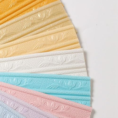 Borde de papel tapiz autoadhesivo 3D de espuma flexible para pared 7