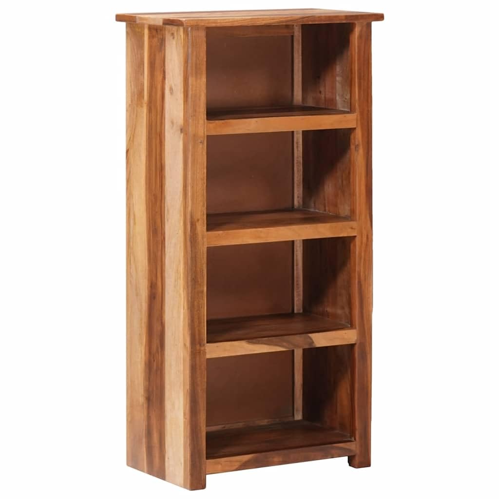 Bücherregal aus Massivholz 50x30x100 cm poliert lackiert mit viel Stauraum, Wandregal Würfel für Büro und Wohnzimmer, fertig montiert, langlebiges Holzregal für Bücher und Dekoration