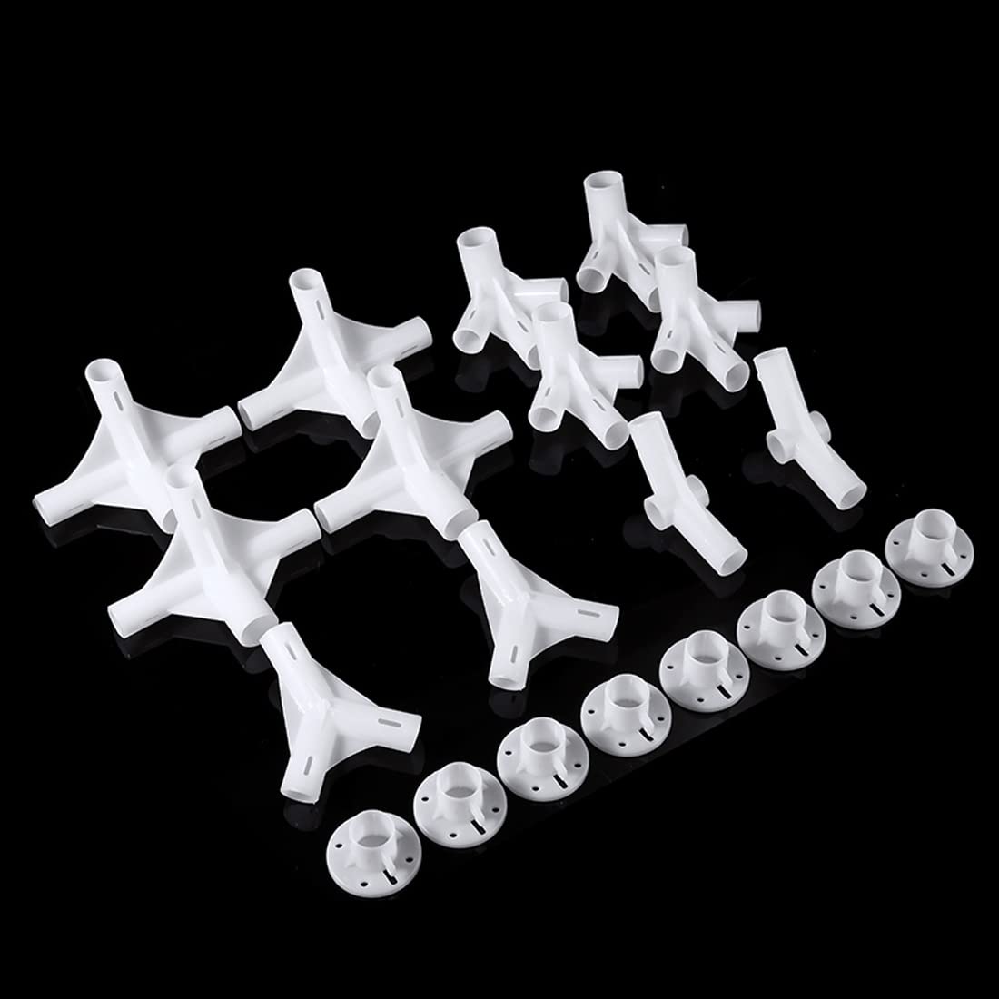 Lot de 20 pièces de rechange pour tente de 3 x 9 m, connecteur central d'angle 25/19 mm, raccord de tuyau pour tente de camping en plein air