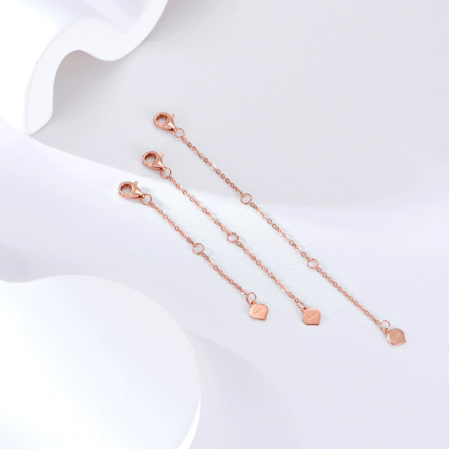 14K Gold 1.5"/2"/3" Extender, Simple Gold Removable Necklace Extension with Durable Lobster Clasp, Adjustable Extension for Necklace Anklet Bracelet