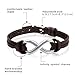 OIDEA Mens Womens Couples Stainless Steel Infinity Symbol Leather Bracelet,Fit for 6-8.1Inch Bracelet