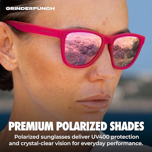 Image of grinderPUNCH Womens Polarized Sunglasses UV400 Protection Classic Retro Driving Sun Glasses Trendy Fashion Shades