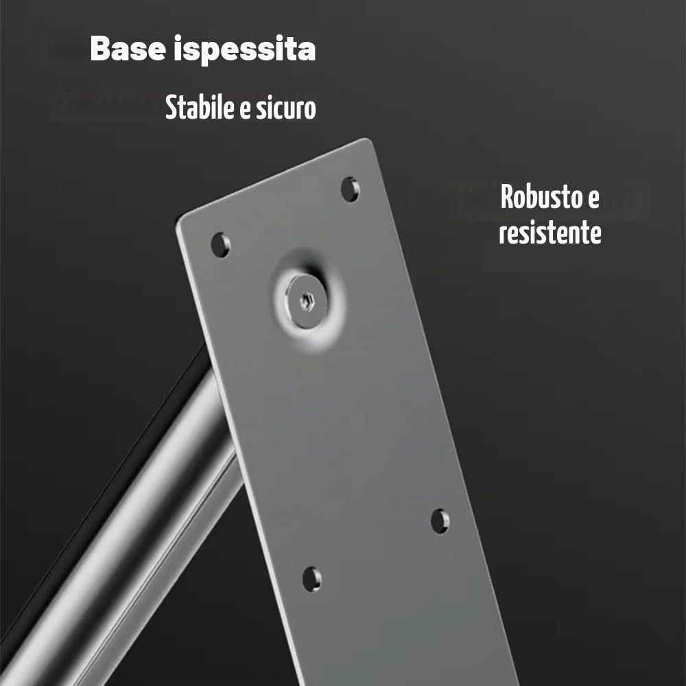 Corrimano a Forma di U,Corrimano Sulle Scale,Robuste Ringhiere Antiscivolo Per Garage,Ringhiera Per Scale in Acciaio Inox, per Giardino, Garage, Veranda, Interni ed Esterni (50 cm)