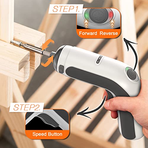 ENERTWIST Cordless Electric Screwdriver Max 6N.m with 36 Pcs