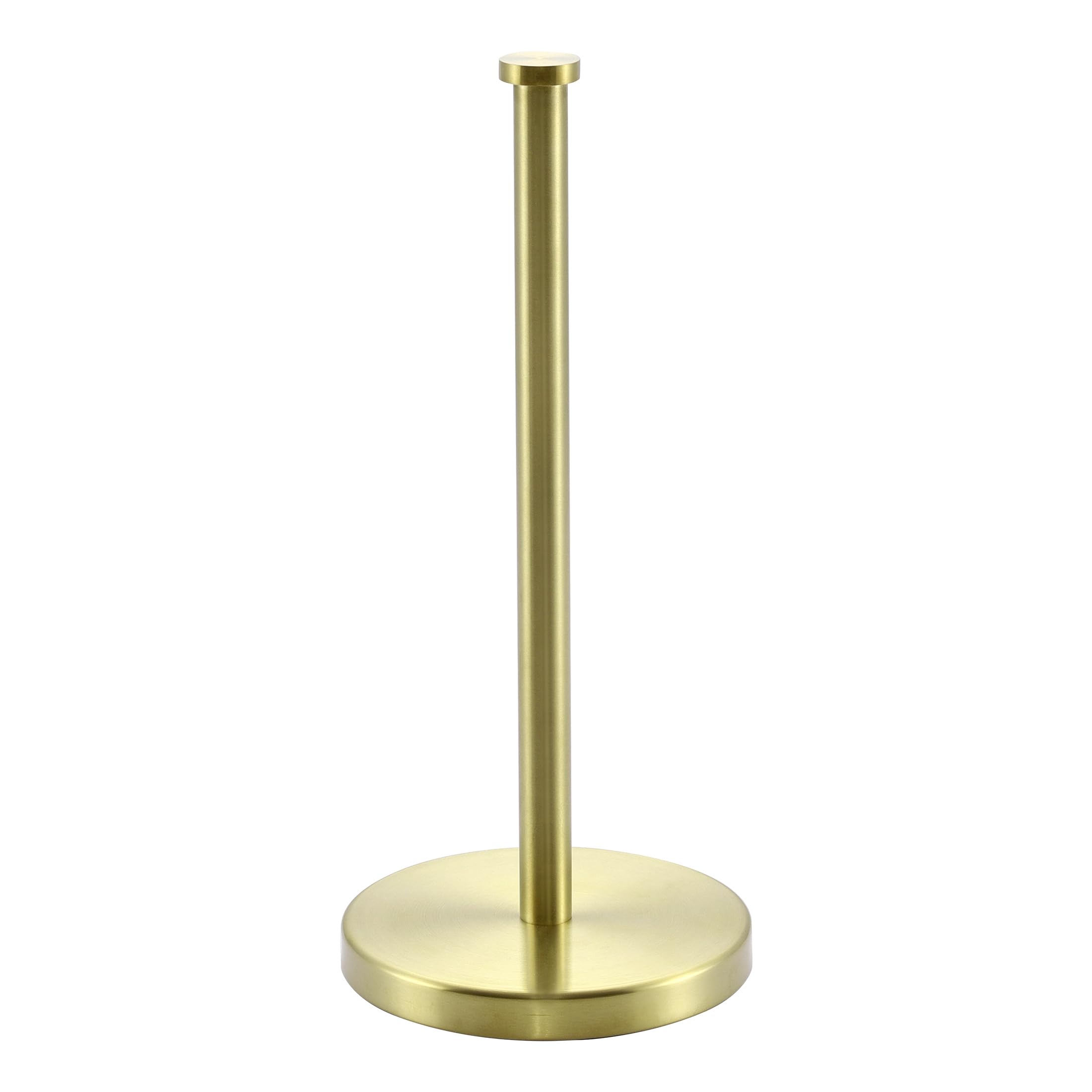 KES Gold Paper Towel Holder for Kitchen Countertop, Standing Paper Towel Roll Holder Fits Standard or Jumboo Rolls SUS304 Stainless Steel Brushed Brass, KPH202S14B-BZ