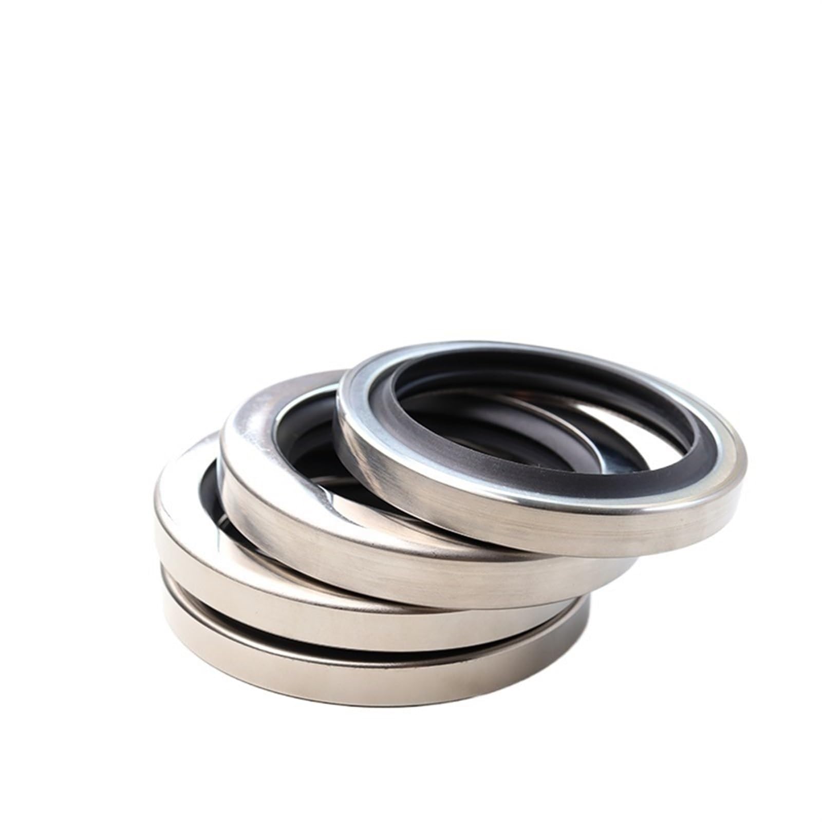 Paraolio In Acciaio Inox 58/60mmx72-100mmx8-12mm – PTFE Doppio Labbro Per Compressore D’Aria A Vite Rotante (Modello 60*80*10)