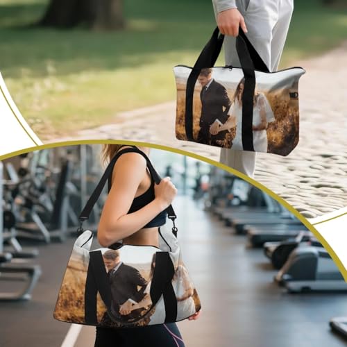 Custom Travel Duffle Bag with Photo/Text/Logo for Men Women, Personalized Weekender Bags, Carry On Duffel Bags, Carry on Bags for Airplane for Travel, Trip, Gym, Yoga3