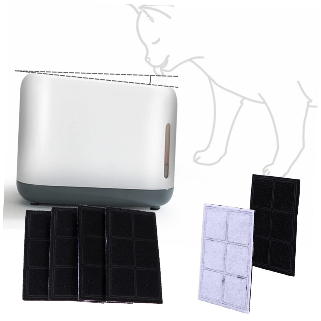 FRCOLOR 2 Juegos de Filtros de Repuesto para Fuente de Agua para Mascotas de 6 Rejillas. Juego de Filtros de Esponja para Perros Y Gatos. Filtración Rápida Y Duradera. 4 Piezas