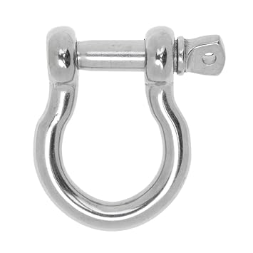 VMS INDIA Marine Boat Chain Rigging Bow Shackle Captive Pin 304 Stainless Steel 10mm