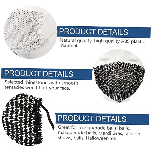 3 Pecas máscara com furadeira máscara da moda capa de máscara de festa mascarar máscara de baile más