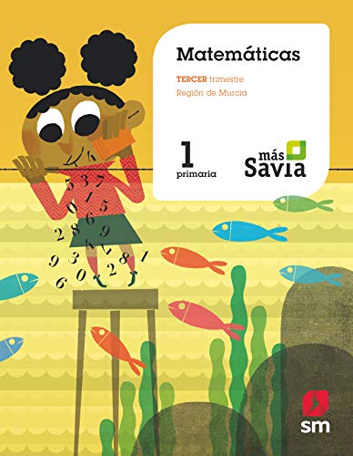 Portada de Matemáticas. 1 Primaria. Más Savia. Murcia
