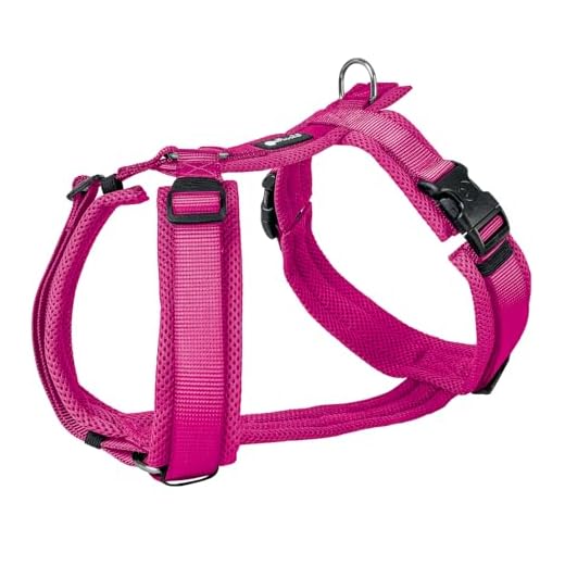 Petlando Brustgeschirr Mesh Y-Comfort Fuchsia L (Halsumfang 46-80 cm, Brustumfang 56-82 cm)