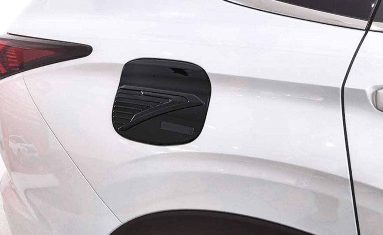 Black Car Fuel Gas Tank Cap Cover Gas Door Cover Trim Emblems Compatible For Mitsubishi Outlander 2022-2023-2024-2025
