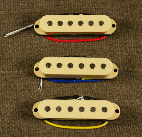 (A21) 1 Set Of Sss Single Coil Pickup For Strat Or Similar Guitar, Cream #TOP1