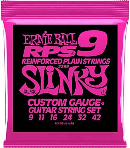 Ernie Ball2239 RPS Super Slinky 9 – Reinforced – Set of Electric Guitar Strings 9-42