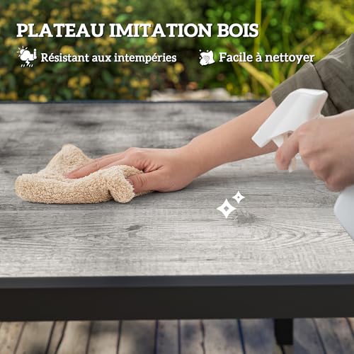 Table de Jardin Extensible 160/240 cm 6-8 Places Outsunny