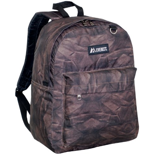 (One Size, Brown Rock) - Everest Pattern Printed Backpack
