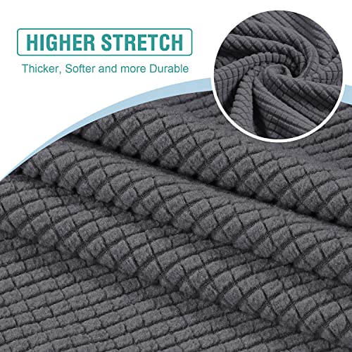 Livego Sectional Couch Covers 3 Pieces Sofa Seat Cushion Covers L Shape Separate Cushion Couch Chaise Cover Elastic Furniture Protector For Both Left/Right Sectional Couch (Grey, 3 Seater) #TOP2