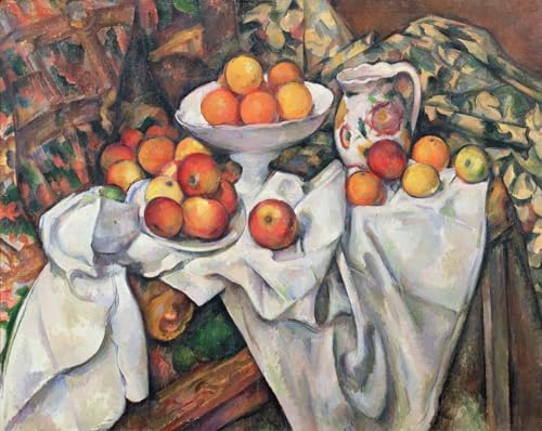 Tableau fruits et oranges Cézanne pour salon élégant 60x90cm