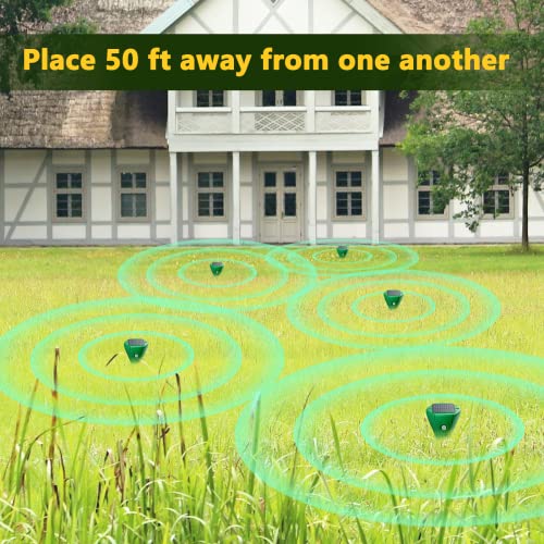 Mole Repellent Solar Powered With Screw, 6 Pack, Sonic Gopher Repellent For Lawn & Yard, Outdoor Groundhog Deterrent With Vibration, Quiet & Waterproof #TOP6