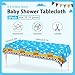 Heboland 3 Pieces Boy Story Baby Shower Decorations Tablecloth,Toy Blue Sky and White Cloud Cow Pattern Printed It's A Boy Story Baby Shower Decorations 54 x 108 Inch Rectangular Plastic Table Cloth