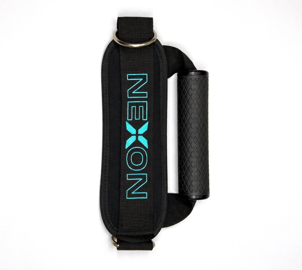 NEXON Precision Strap – Sangle de poignet avec poignée pour traction de câble | Levage latéral, biceps, triceps | réglable, rembourré, anneau en D