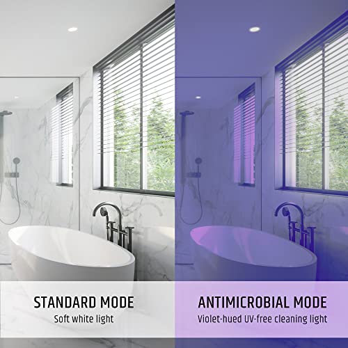 Catalina Lighting Brilli Wellness Lighting 20231-000 Bright Clean Antimicrobial Recessed Retrofit Led Fixture, 5"/6", White #TOP2