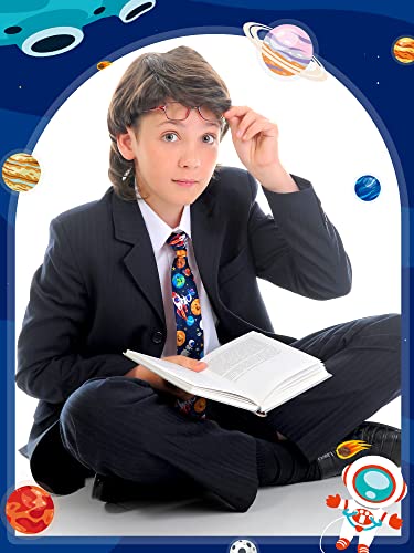 Neck Tie for Kids Boys 3 Pcs Pre Tied Boys Ties Adjustable Toddler Neckties for Formal Wedding Graduation School(Cute Style)2