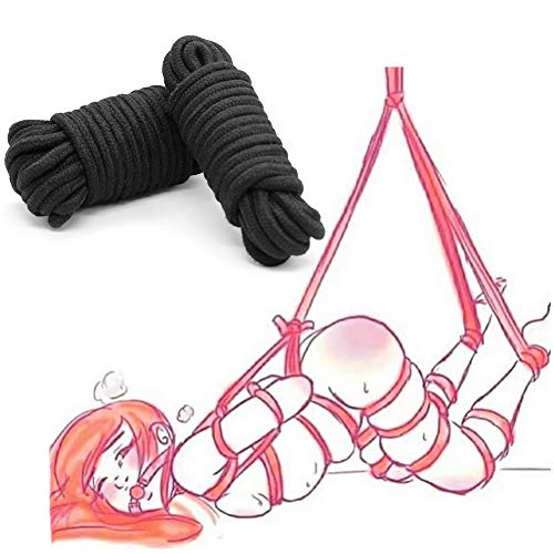 TM-mall Corde en Coton Doux 2 pièces Doux pour la Peau Corde de nouage tressée en Coton tressé Durable