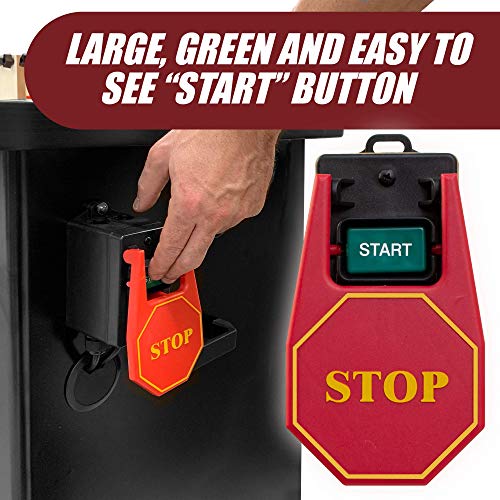 Fulton 110V Single Phase On/Off Switch With Large Stop Sign Paddle For Easy Visibility And Contact For Quick Power Downs Ideal For Router Tables Table Saws And Other Small Machinery #TOP3