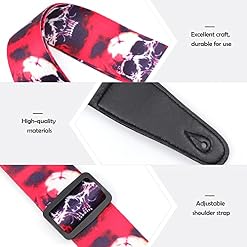 Vaguelly 2Pcs Guitares de Ceinture en Matériau Classique Sangle Électrique Réglable Ukulélé Porte-Coton en Cuir Rouge… - Les Beatles, Paul McCartney, John Lennon, RIngo Starr, George Harrison Vaguelly 2Pcs Guitares de Ceinture en Matériau Classique Sangle Électrique Réglable Ukulélé Porte-Coton en Cuir Rouge… – Image 7