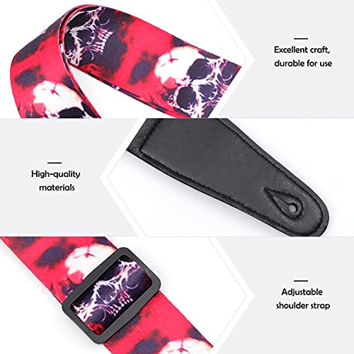 Vaguelly 2Pcs Guitares de Ceinture en Matériau Classique Sangle Électrique Réglable Ukulélé Porte-Coton en Cuir Rouge… - Les Beatles, Paul McCartney, John Lennon, RIngo Starr, George Harrison Vaguelly 2Pcs Guitares de Ceinture en Matériau Classique Sangle Électrique Réglable Ukulélé Porte-Coton en Cuir Rouge… – Image 8